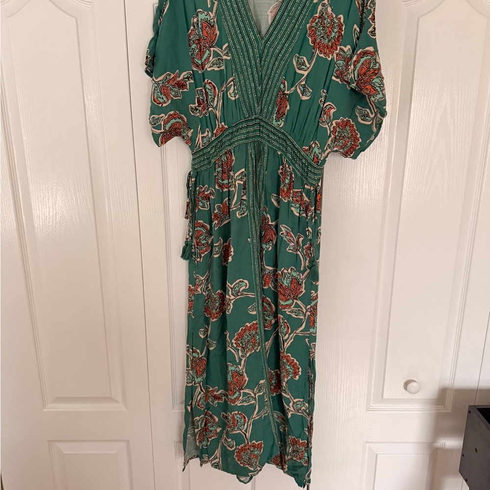 Knox Rose Teal and Red Floral Midi Dress Knox rose